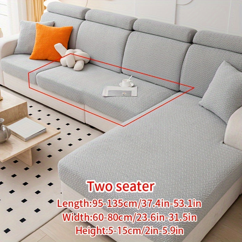 Современный жаккардовый чехол для дивана, изготовленный из прочного полиэстера и спандекса, не скользит, подходит для домашних животных, легкий в уходе, подходит для кресел и секционных диванов.
