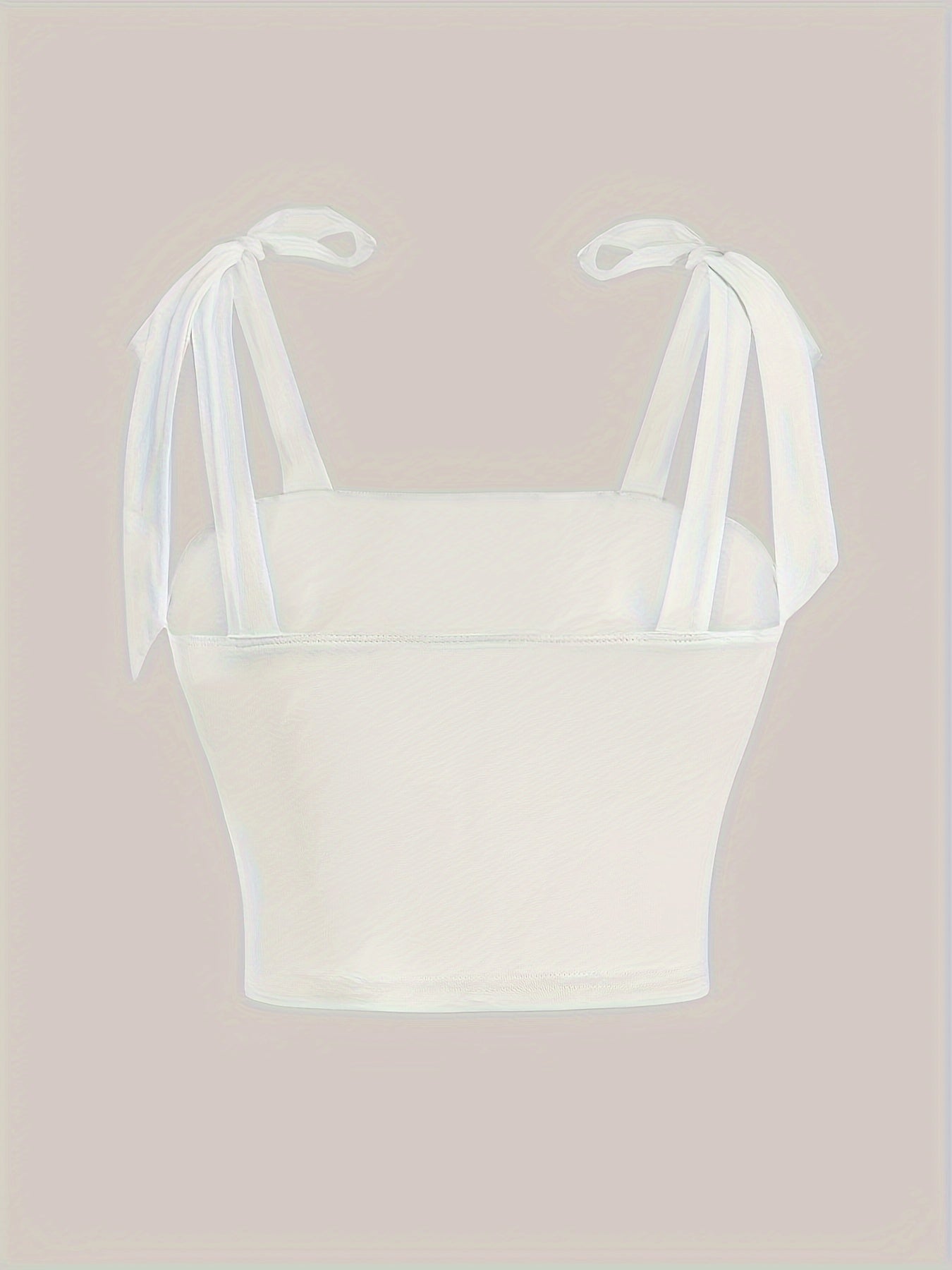 Women's Solid Square Neck Ruched Crop Tank Top Summer Sleeveless Knit Polyester