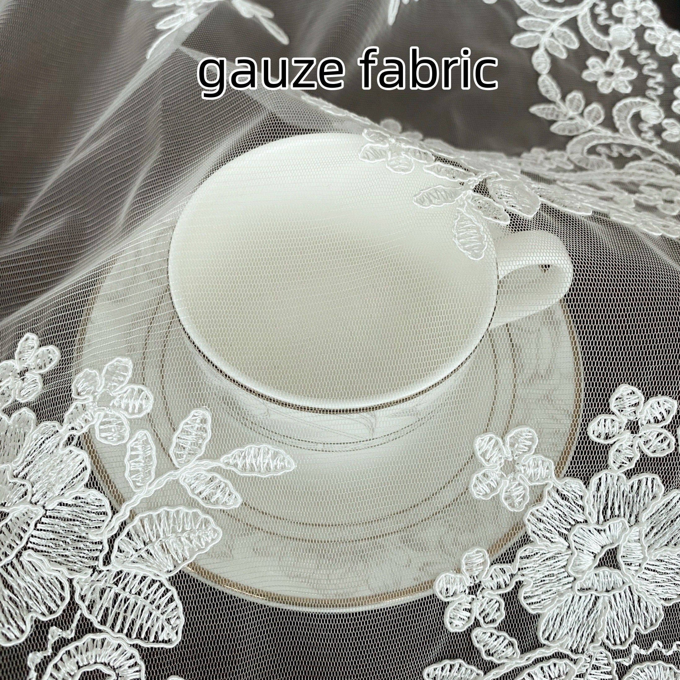 White Lace Table Runner with Floral Embroidery, Elegant, Multiple Sizes