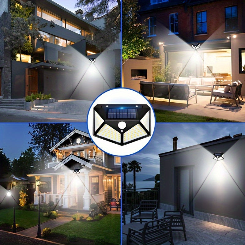 Solar Wall Lamp Set of 2 3 or 6 Outdoor Solar LED Motion Sensor Garden Light