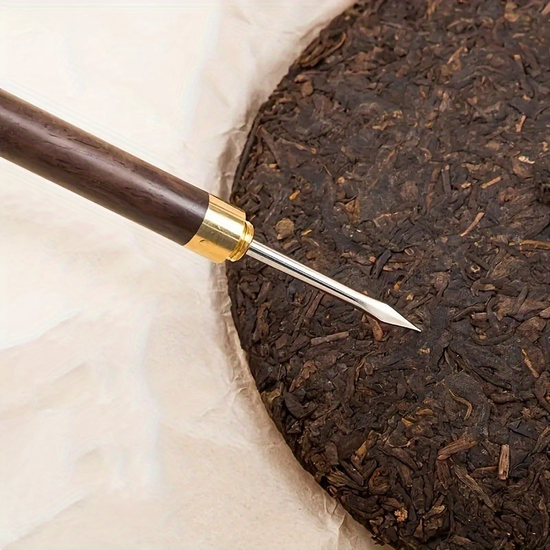 Premium Ebony Rosewood Tea Knife Set with Needle and Cone 16cm for Pu'er Tea