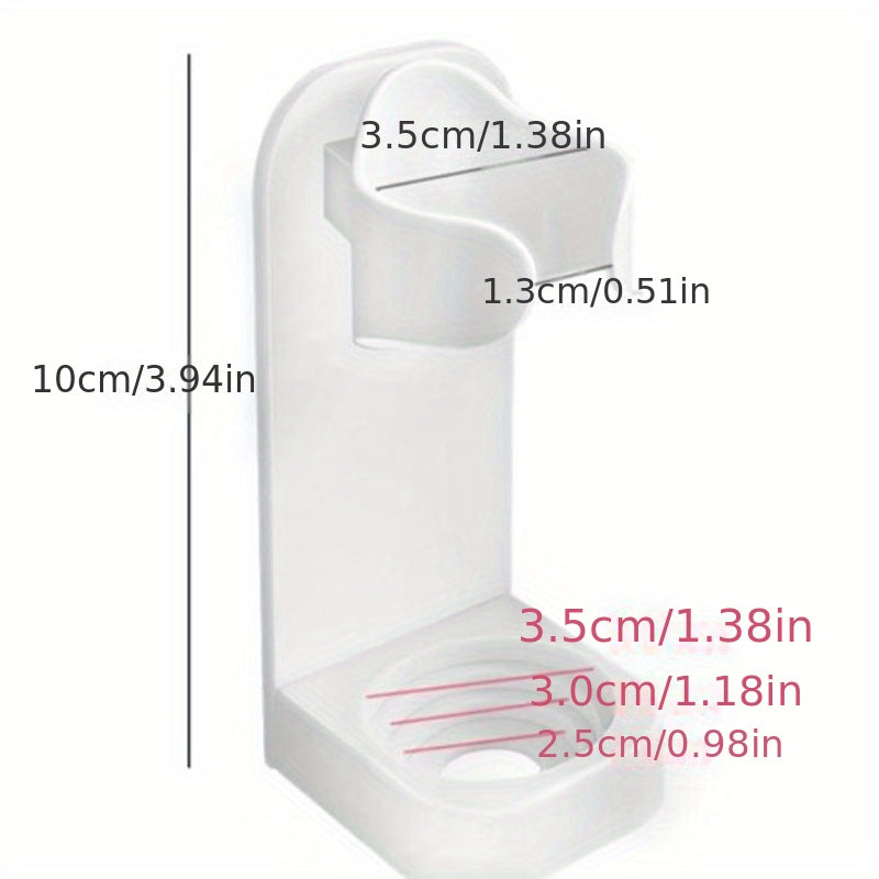 Soporte para cepillo de dientes de plástico de montaje en pared, organizador de baño autoadhesivo