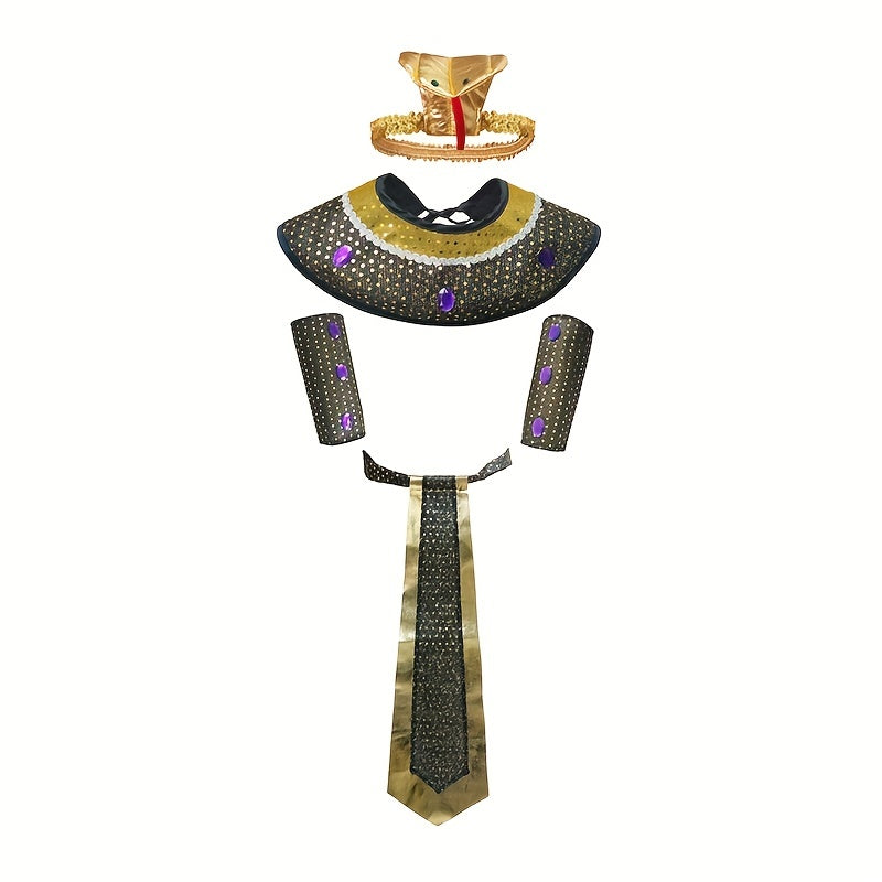 Women's Egyptian Cleopatra Costume Set with Accessories for Halloween and Carnival