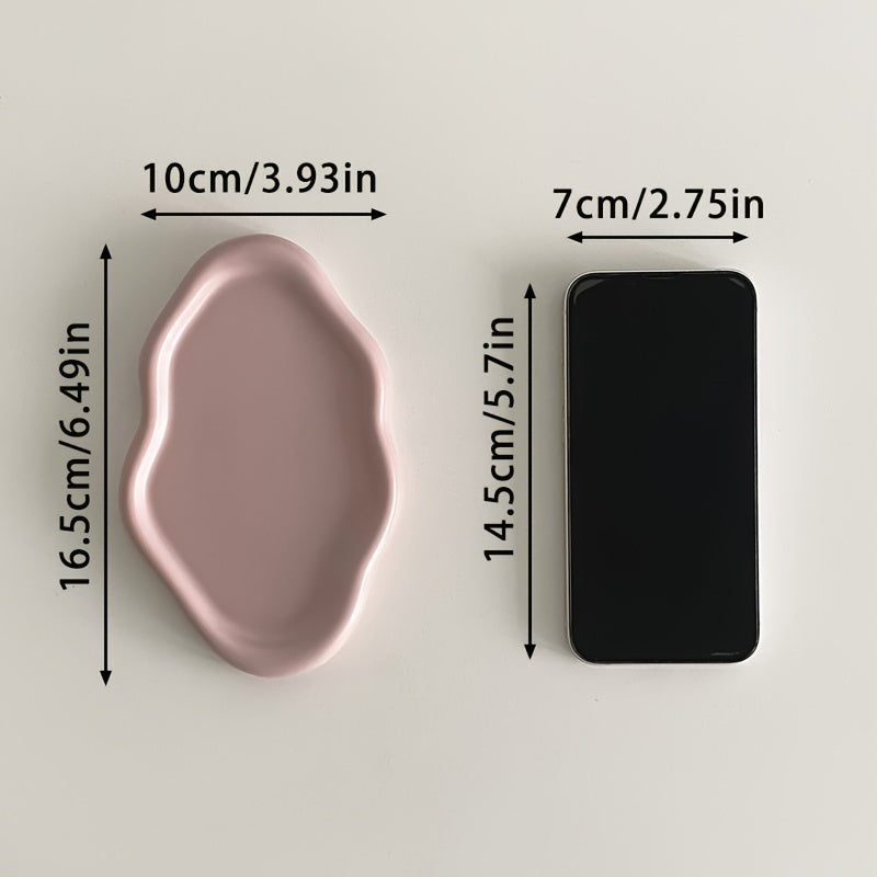 Ceramic Jewelry Tray Cloud-Inspired Organizer for Keys Watches and Accessories