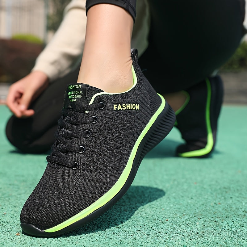 Women's Breathable Lace-Up Casual Sneakers with Soft Sole and Platform