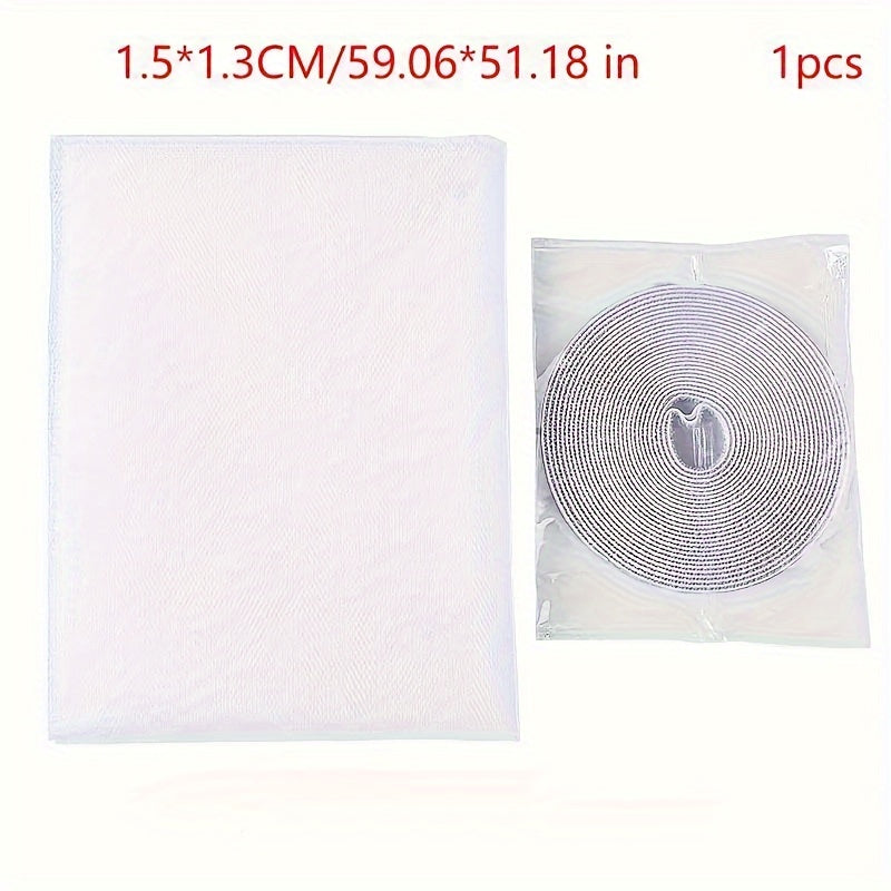 Pantalla de malla para ventana de estilo tradicional con adhesivo para bricolaje con ganchos, mosquitera