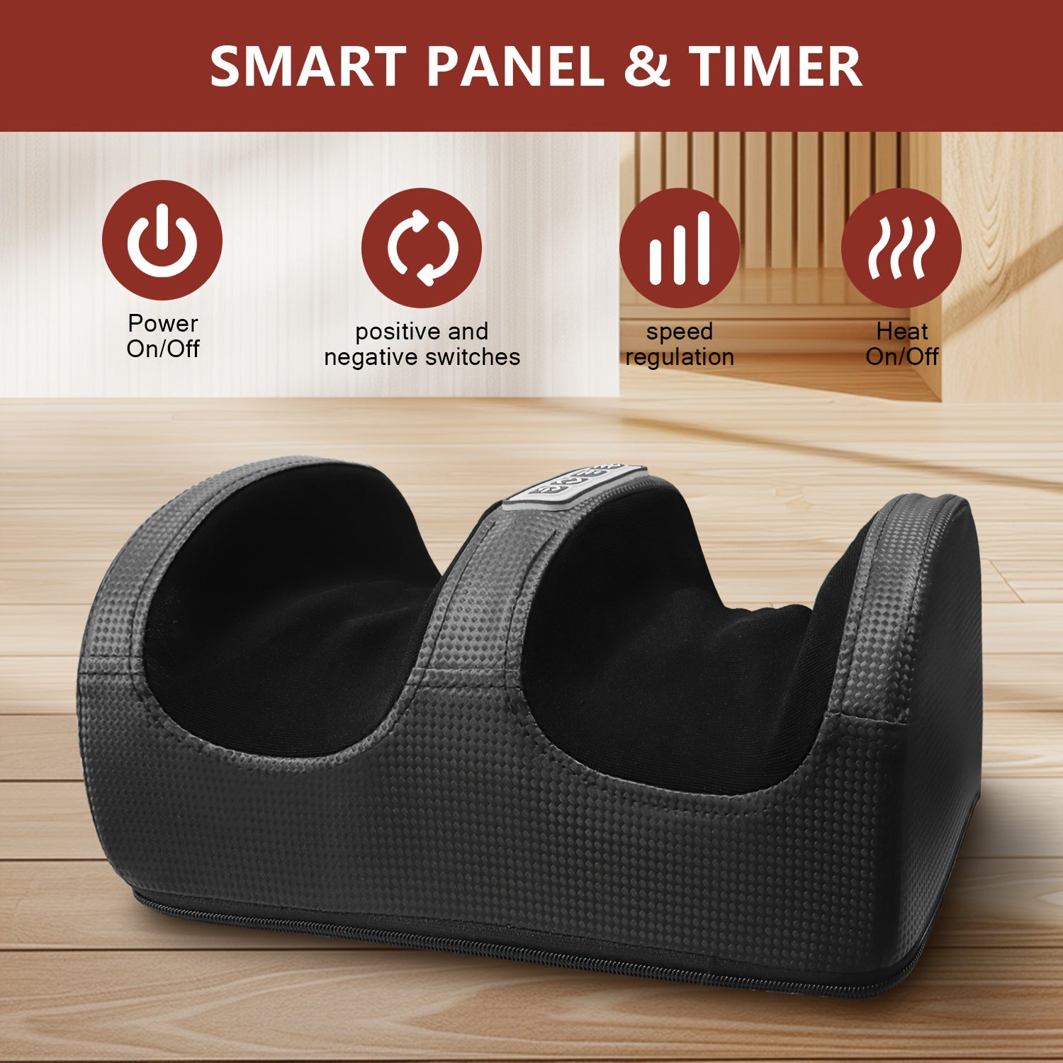 Heated Foot Massager for Circulation and Relaxation with European Plug