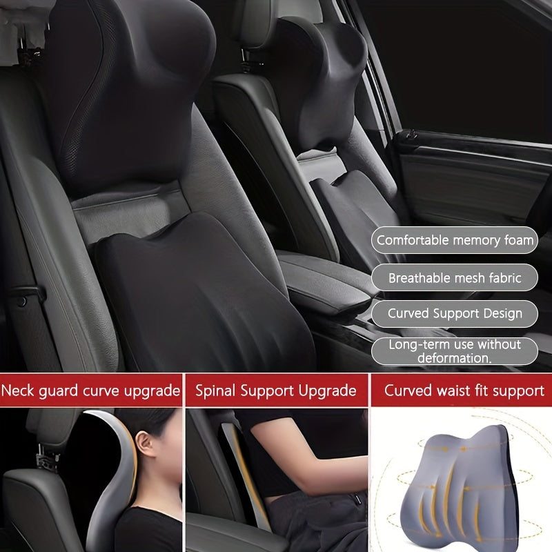 Car Lumbar Support Pillow Made from Memory Foam for Back Pain Relief