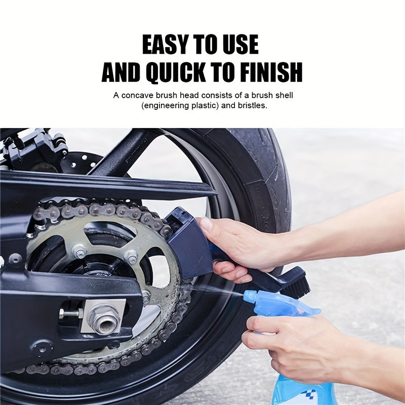 Motorcycle Chain Cleaner Durable ABS Black Easy-Clean for Touring Bikes