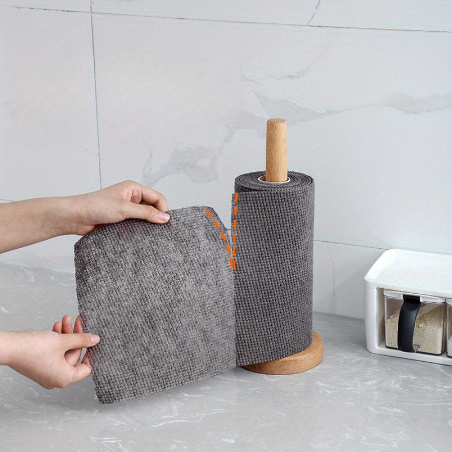 1 Rulon 25 Qayta ishlatiladigan tozalash matolari, Super nozik tolali matodan tayyorlangan, oshxona va uy tozalash uchun mukammal. Atrof-muhitga zarar bermaydigan qog'oz mato o'rnini bosuvchi, to'qilmagan mato va ultranozik materialdan tayyorlangan.