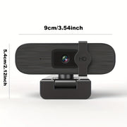 4K HD Webcam with Remote Control Privacy Cover Microphone for PC Laptop Video Conferencing