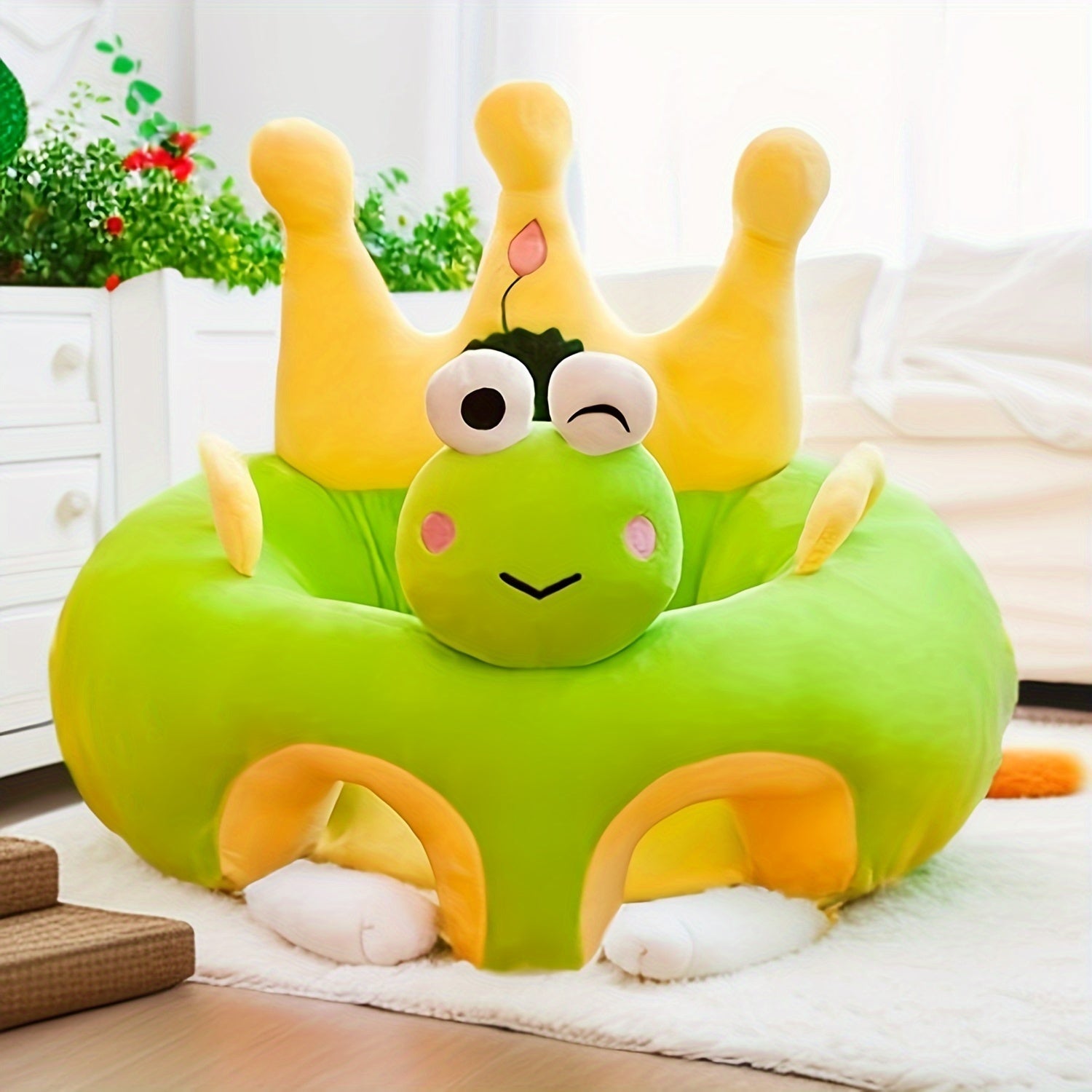Kids Sofa Cover Animal Shape Floor Seat Lounger for Support and Comfort