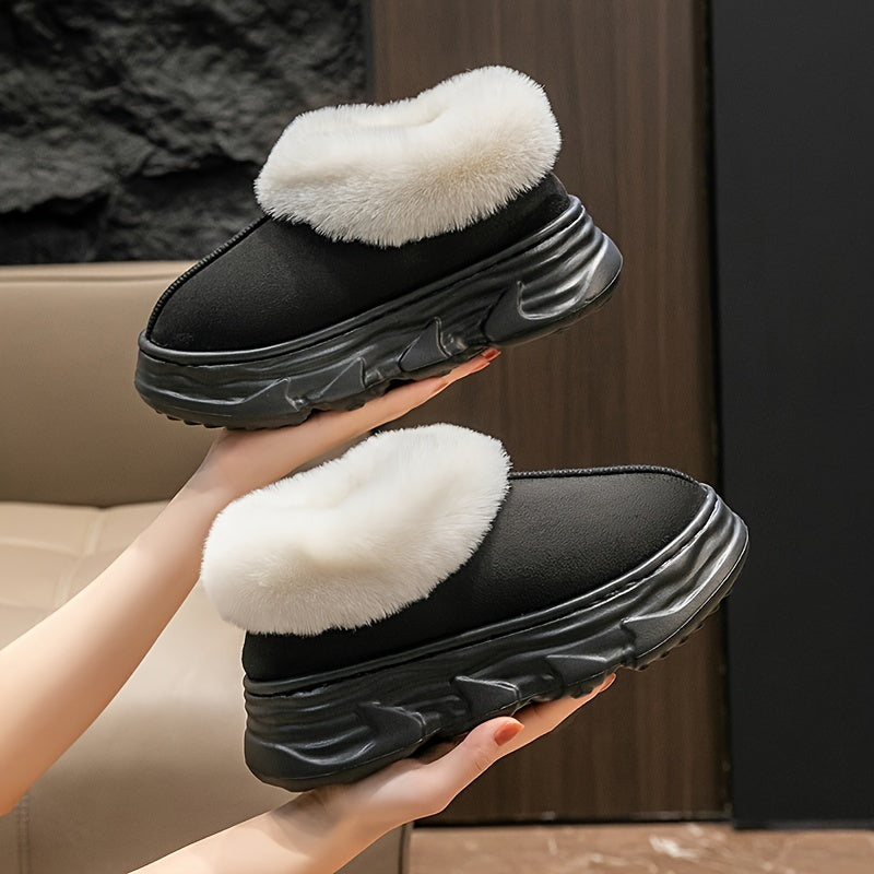 Women's Snow Boots Thick-Soled Short Winter Shoes for Cold Weather