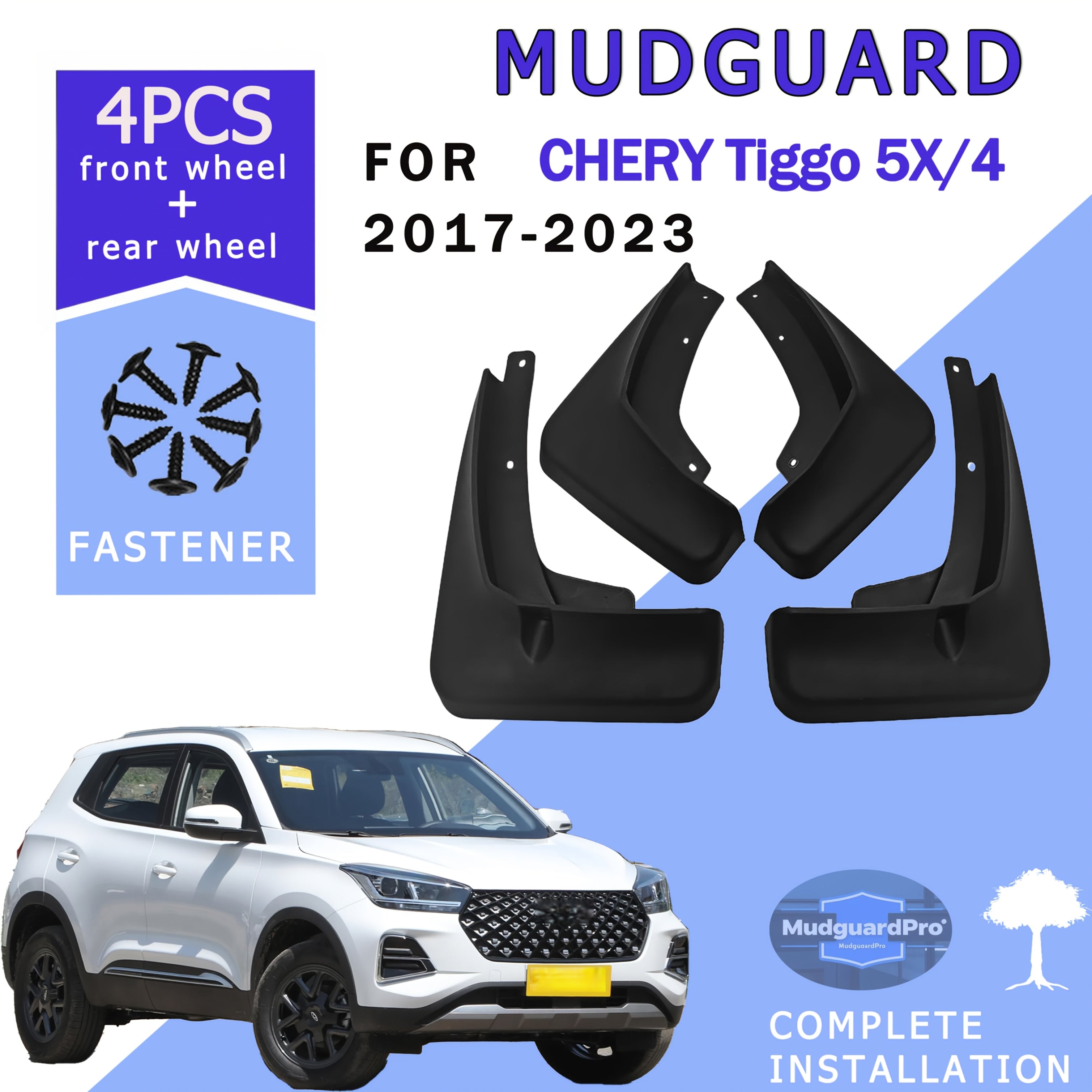 4Pcs Qattiq Qattiq Qora Plastik Avtomobil Qopqog'lari Haroratga Qarshi Himoya uchun