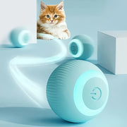 USB Rechargeable Cat Toy with Automatic Rolling Ball and Cartoon Design for Small Breeds