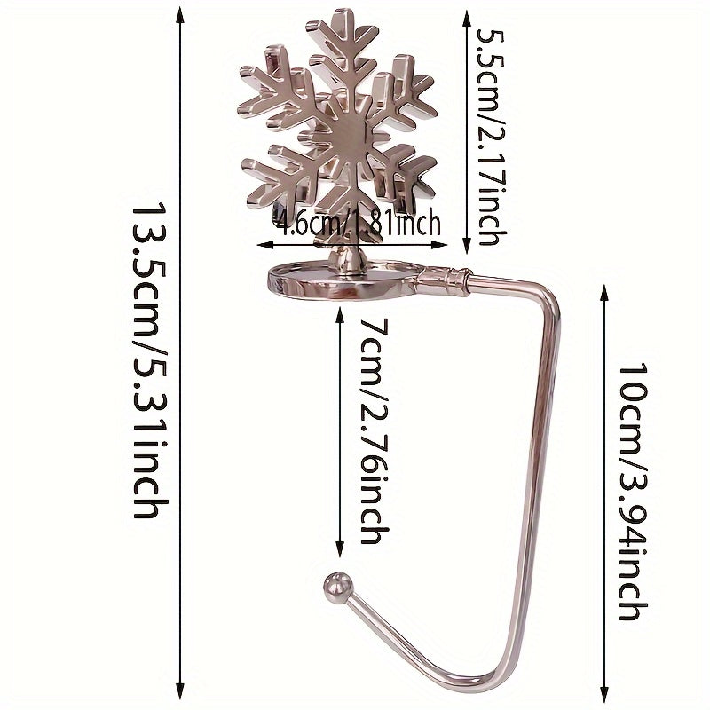 Christmas Socks Hooks Metal Fireplace Ornament Set 1 4 6 Pack Holiday Decor