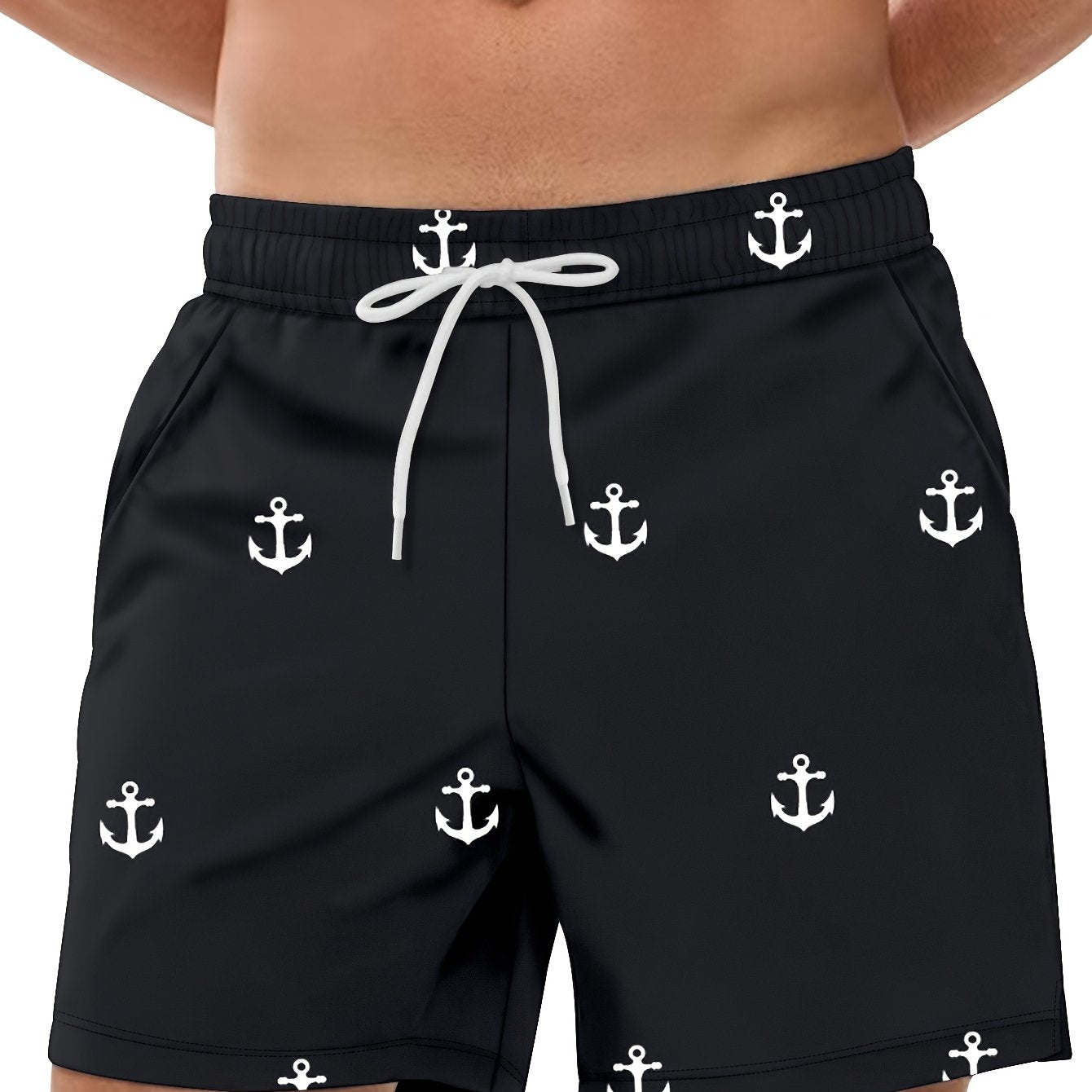 Men's Summer Beach Shorts Print Polyester Regular Fit Vacation Style