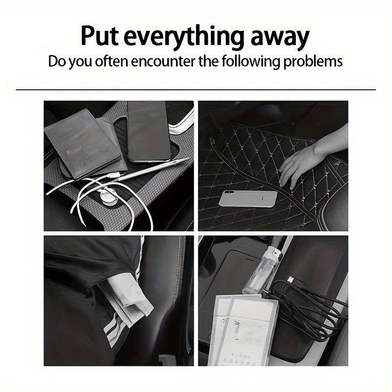 Multi-Functional Car Seat Organizer Black Storage Bag Tissue Box Cup Slot