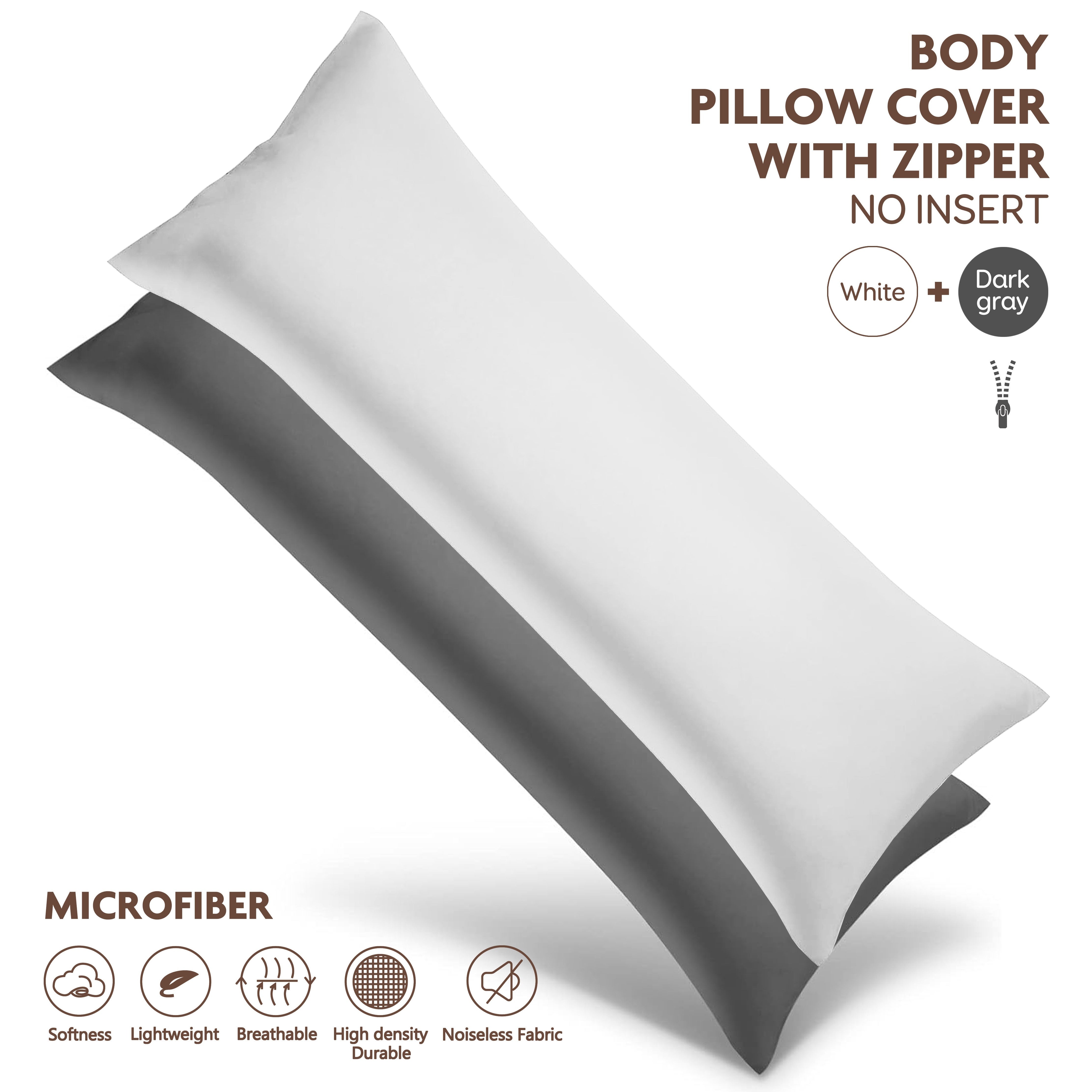 Polyester Brushed Pillowcase 51x137cm Long Zipper Closure Home Bedding Decor