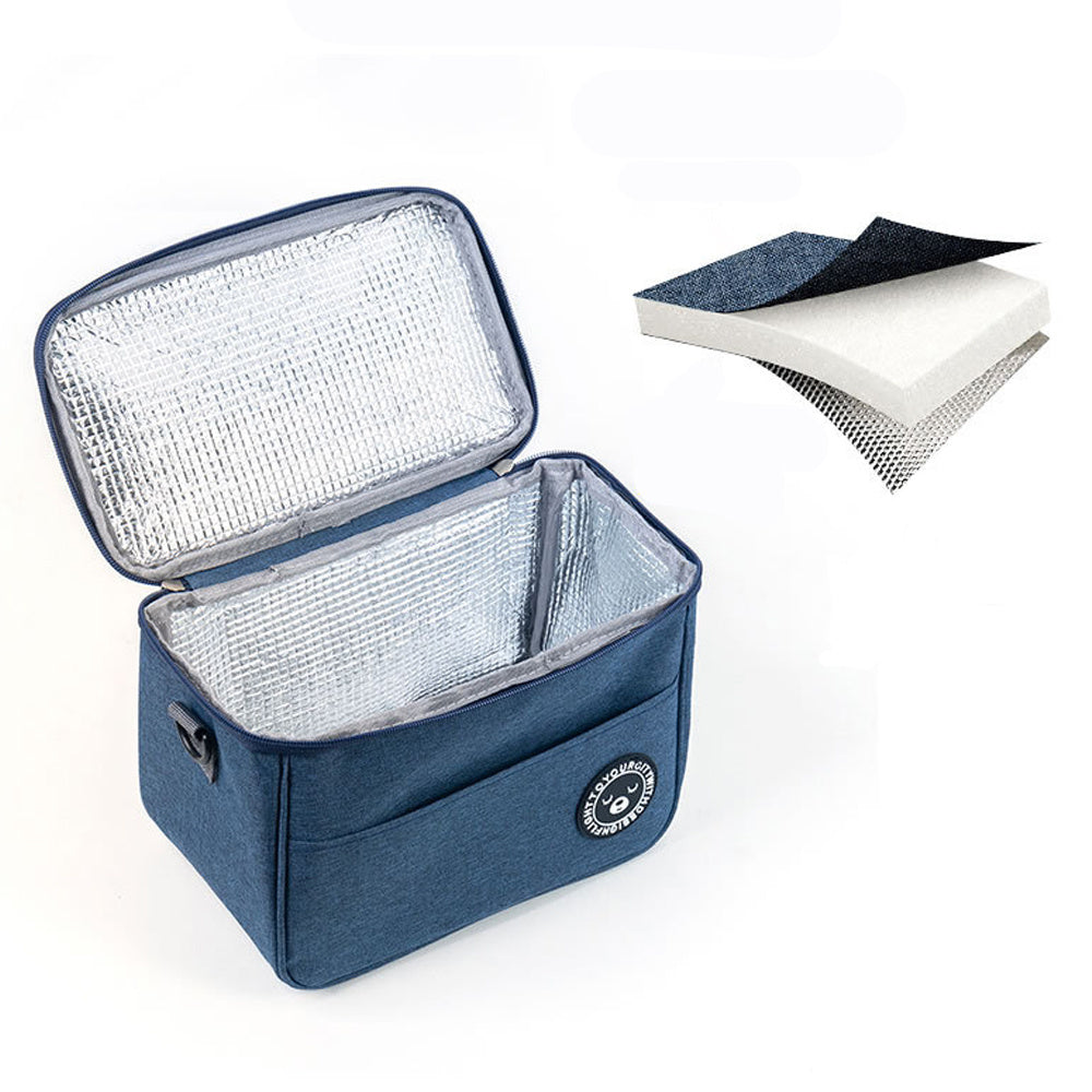 Insulated Lunch Bag with Bear Pattern Waterproof Durable for School Work