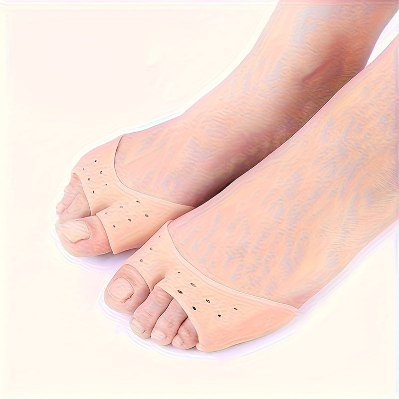 Women's Silicone Toe Covers 2pcs Breathable Blister Prevention Transparent