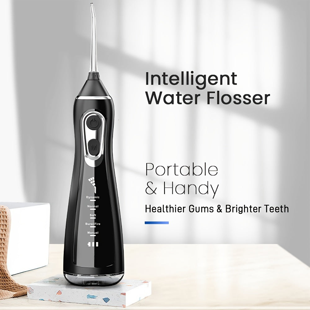 Rechargeable Water Flosser with USB Charging 5 Modes 360° Deep Cleaning for Men and Women