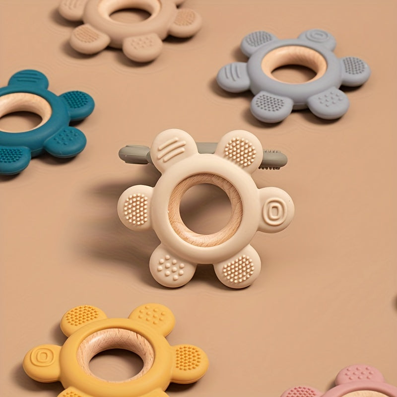 Bola uchun silikon yog'och BPA bepul oziq-ovqat sinfi tabiiy sovg'a bolalar va kichkina yoshdagilar uchun