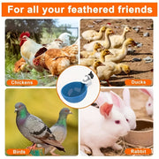 Large Blue Automatic Poultry Waterer Kit for Ducks Geese Turkeys and Rabbits