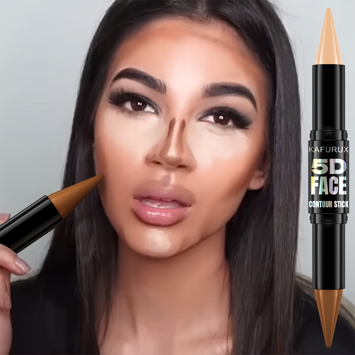 Face Contour Stick Double-Ended Concealer Full Coverage Natural Finish Light to Medium