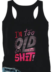 Plus Size Women's Sleeveless Casual Tank Top Black Red White Lettering