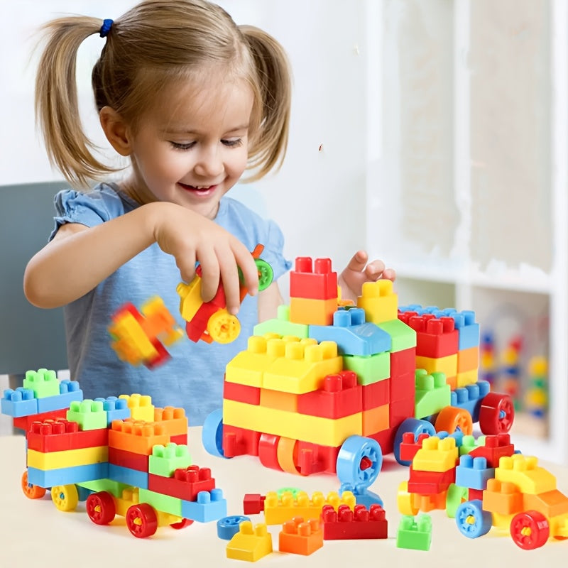 Plastic Construction Toy Set for Kids 135 or 185 Pieces Building Blocks Gift
