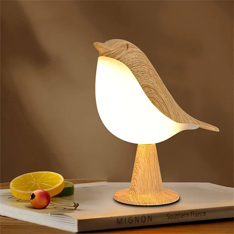 Art Deco Bird Table Lamp with Touch Control Dimmable Plastic Shade and Animal Theme