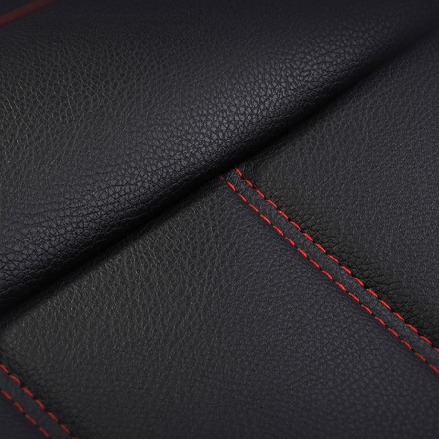 Car Interior Seat Covers Full Set Black and Red Breathable Anti-Slip