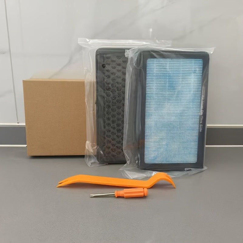 2-Pack HEPA Air Filter with Activated Carbon for Tesla Model 3 and Y