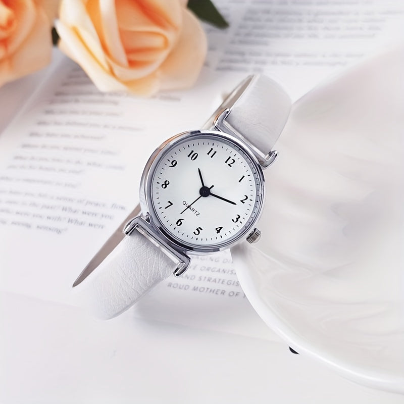 Unisex Quartz Watch Thin Strap Elegant Minimalist Gift for Students