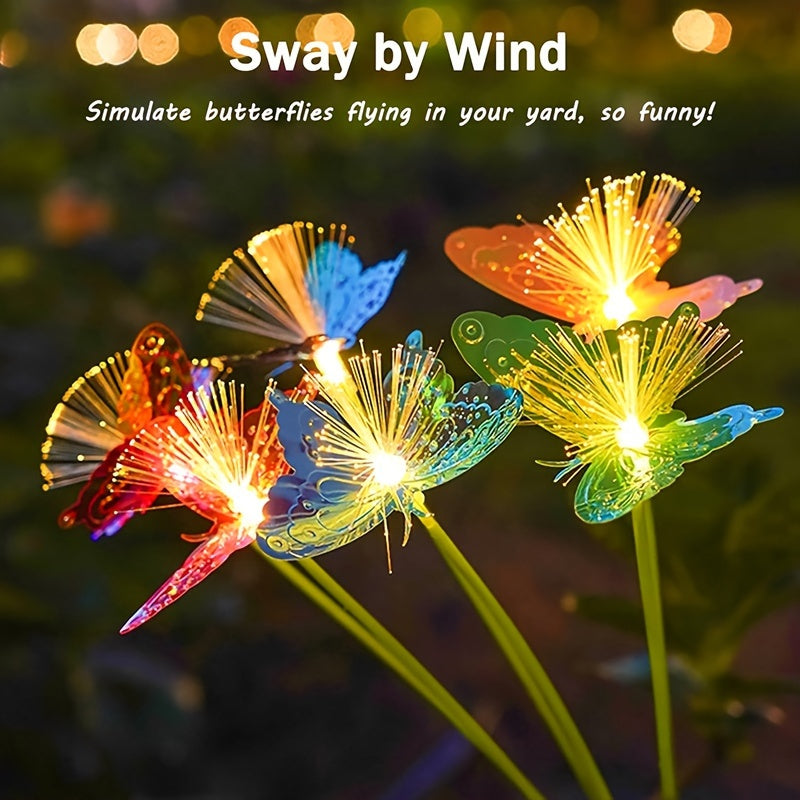 Outdoor Solar Butterfly Lights with Smart Sensor for Garden Path and Patio Lighting