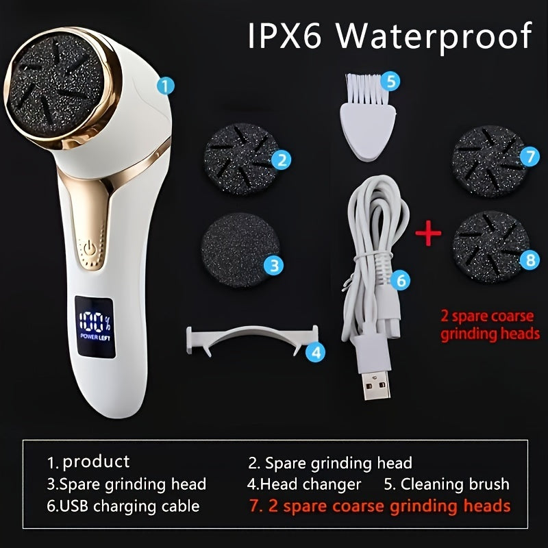 Портативная, перезаряжаемая электрическая пилка для ног для профессионального удаления мозолей и восстановления кожи ног. Отличный подарок для сухой, треснувшей кожи.