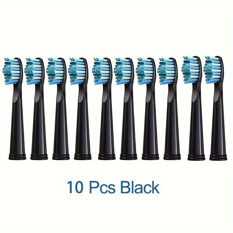 10 dona almashtirish tish cho'tkasi boshlari, elektr tish cho'tkalar uchun chidamli, ko'p rangli