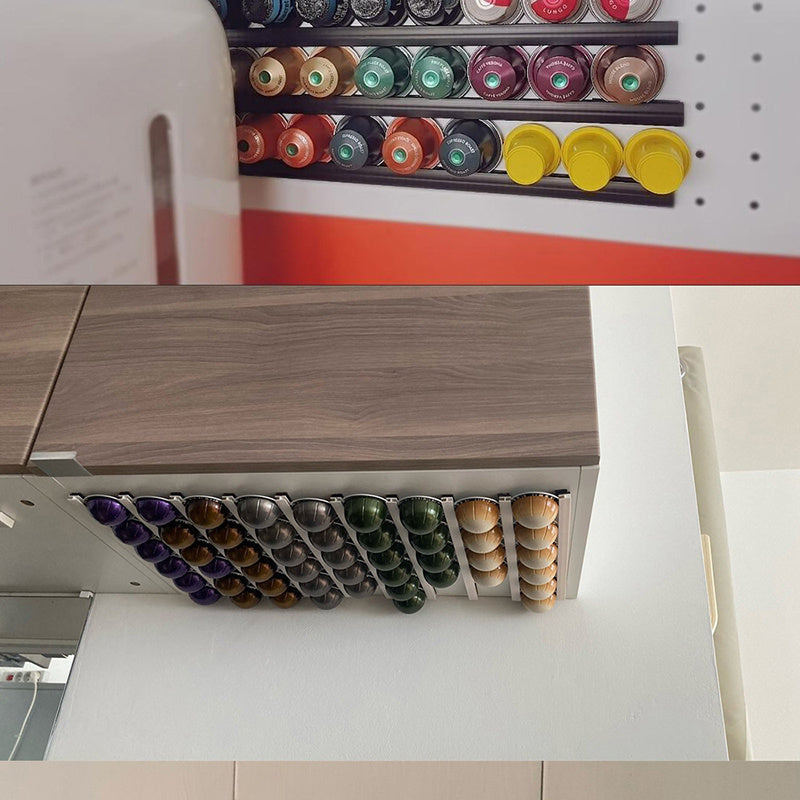 6PCS Coffee Capsule Storage Rack Black White Espresso Pod Organizer Creative Home Decor