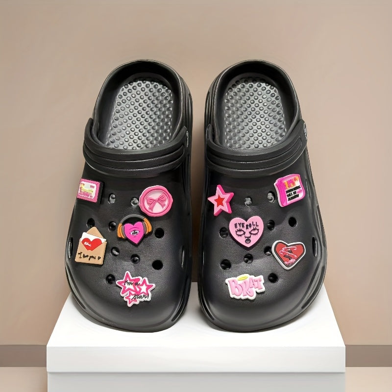 Women's Stylish Pink Decorated Hollow Shoes Casual Wear Accessories