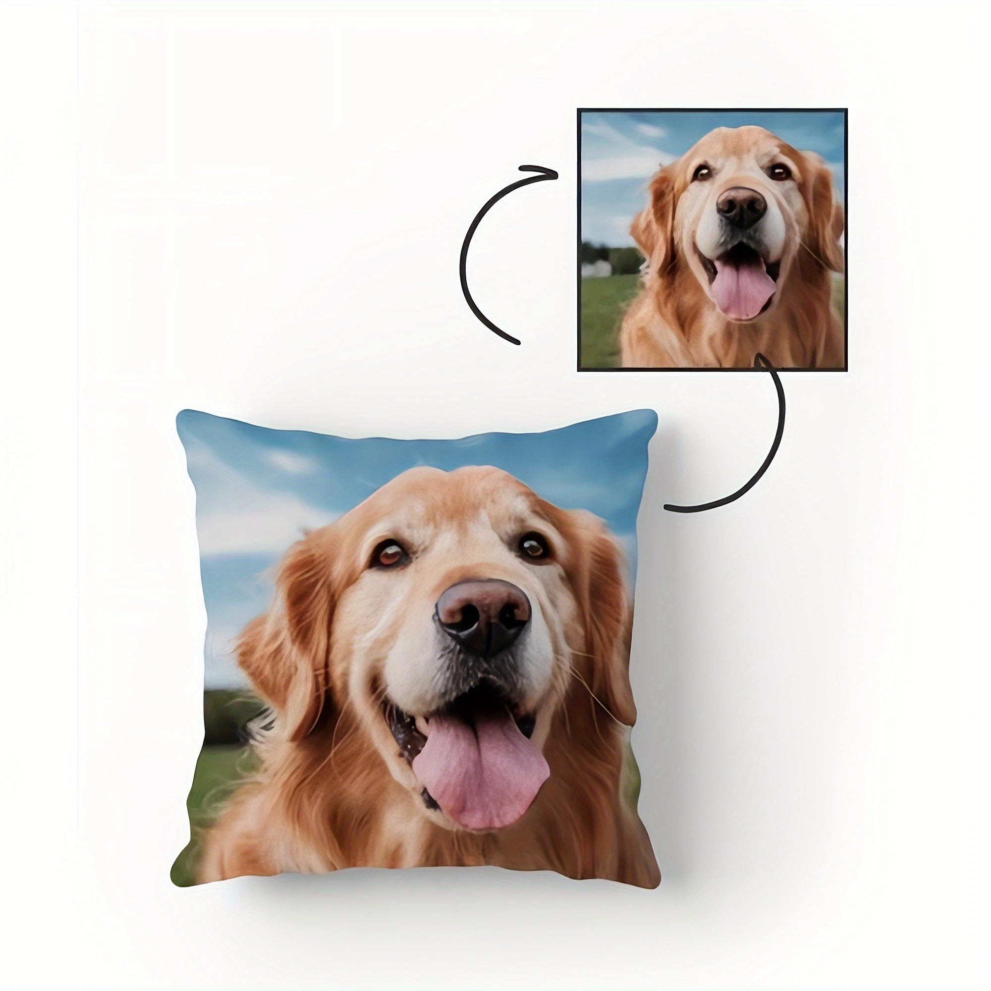 Funda de almohada personalizada con foto de mascota, 45cm, para perro y gato, regalo personalizado