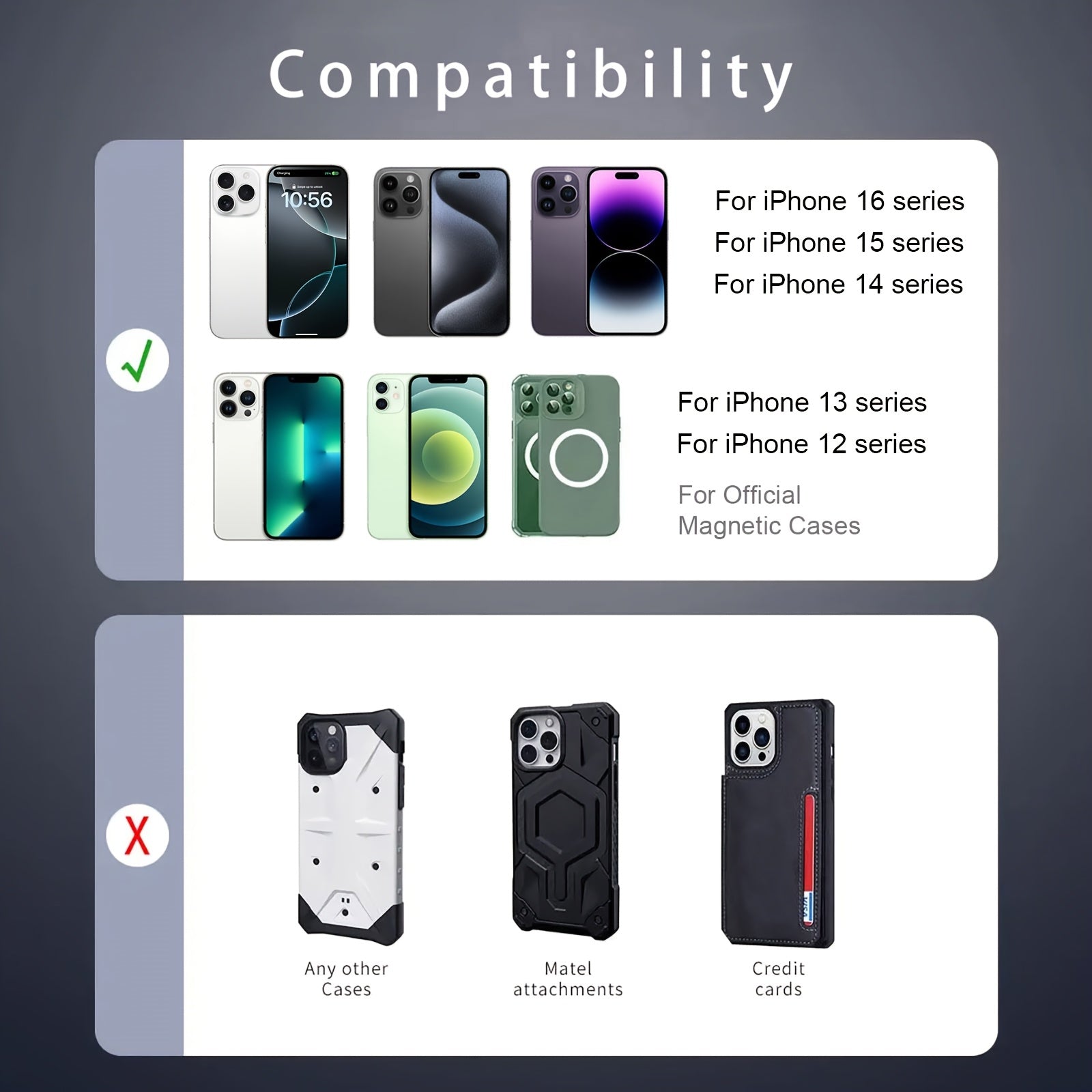 Wireless Car Charger Mount for iPhone 14 15 Pro Max Fast Charging Air Vent