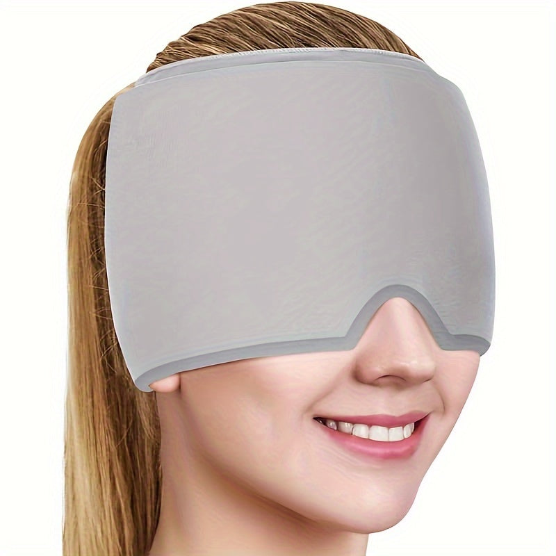 Unisex Facial Cooling Gel Headband Cold Compress Eye Mask Adjustable Headgear