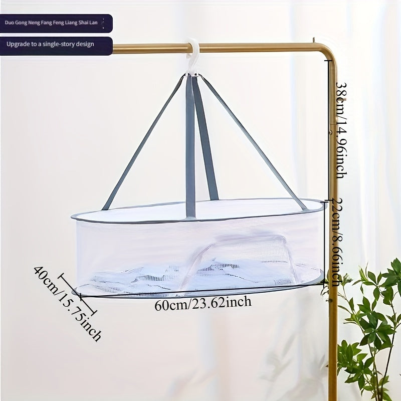 3-Qavatli Tarmoq Quritish Racki O'zini O'zi O'zgaradigan Yashil O'simliklar Meva Sabzavotlar Kiyimlar Saqlash Parvozga Qarshi Oson Tozalash Oq yoki Vanil