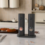 Electric Salt and Pepper Grinder Set Stainless Steel Battery Powered Adjustable