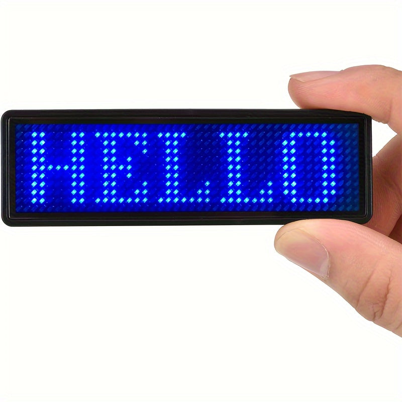Rechargeable Wireless LED Badge 48x12 Pixel Matrix Display App-Controlled Customizable for Events Nightclubs Hotels