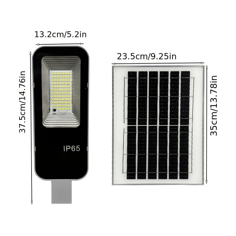 Farola solar LED con control remoto para exteriores, jardín, patio, pared, garaje