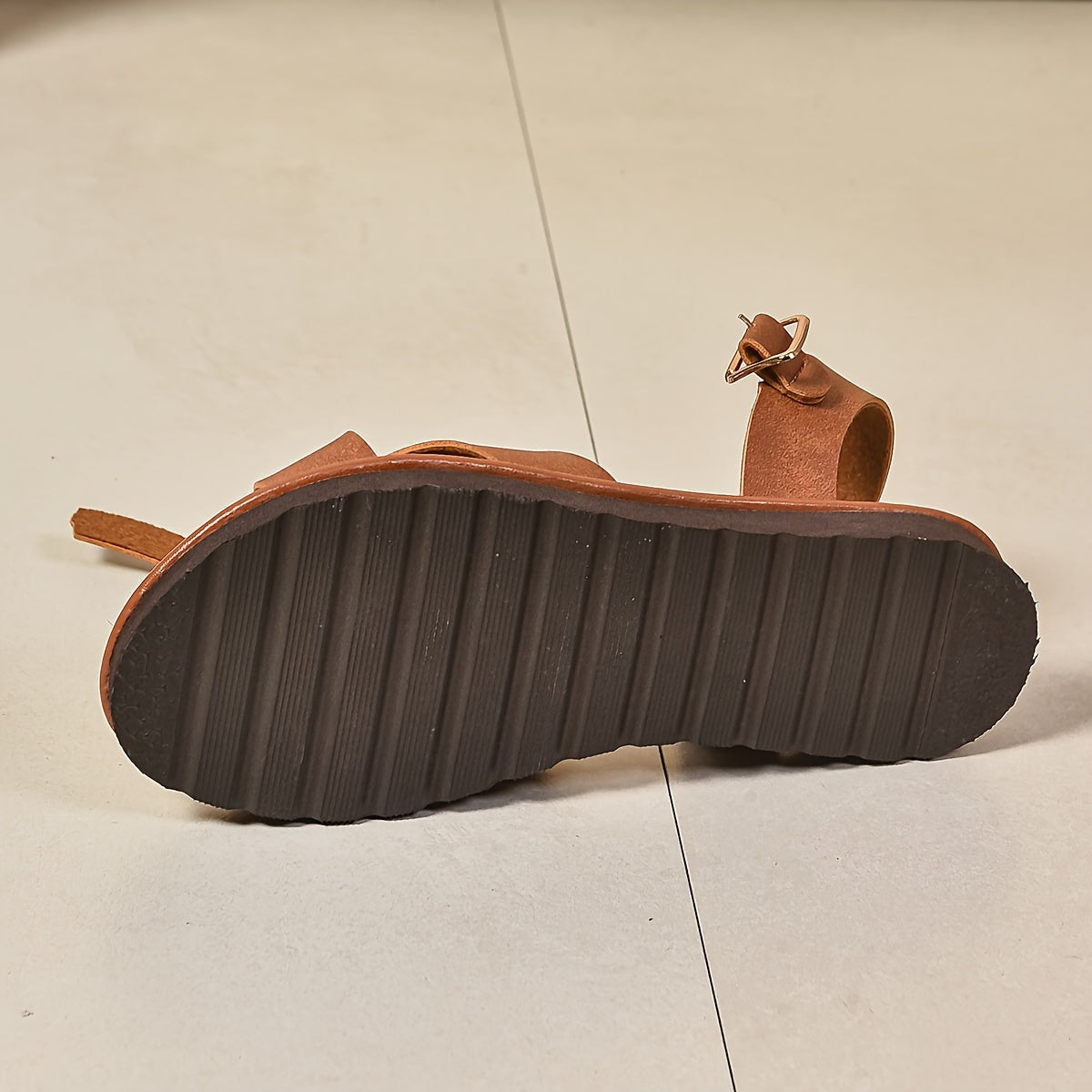 Women Summer Flat Sandals Open Toe Cross Strap Casual Beach Shoes