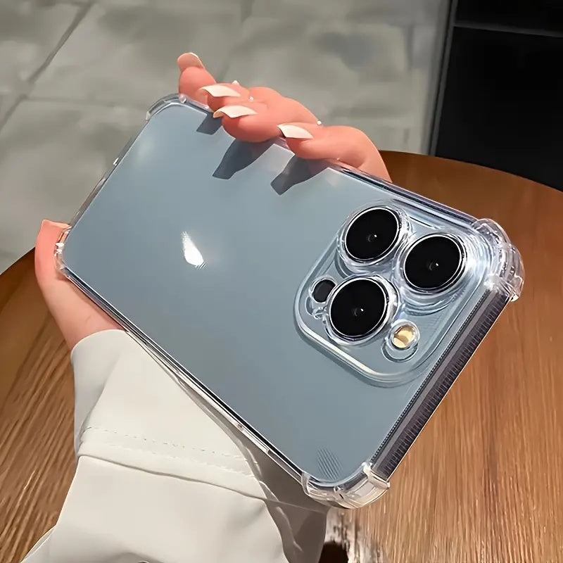 Transparent TPU Bumper Case for iPhone Models Shockproof Clear Protective Cover