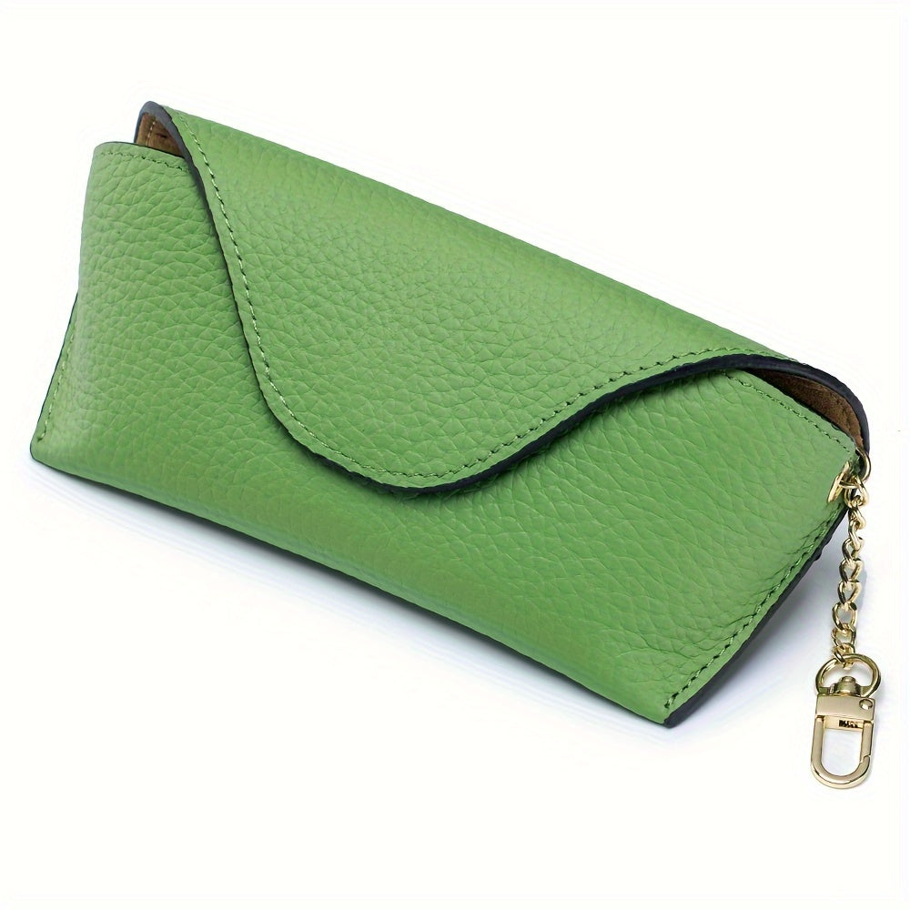 Genuine Leather Eyeglasses Case Holder with Magnetic Closure for Sunglasses and Reading Glasses